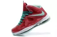 basket chaussure nike lebron 10 hommes ar vert rouge star